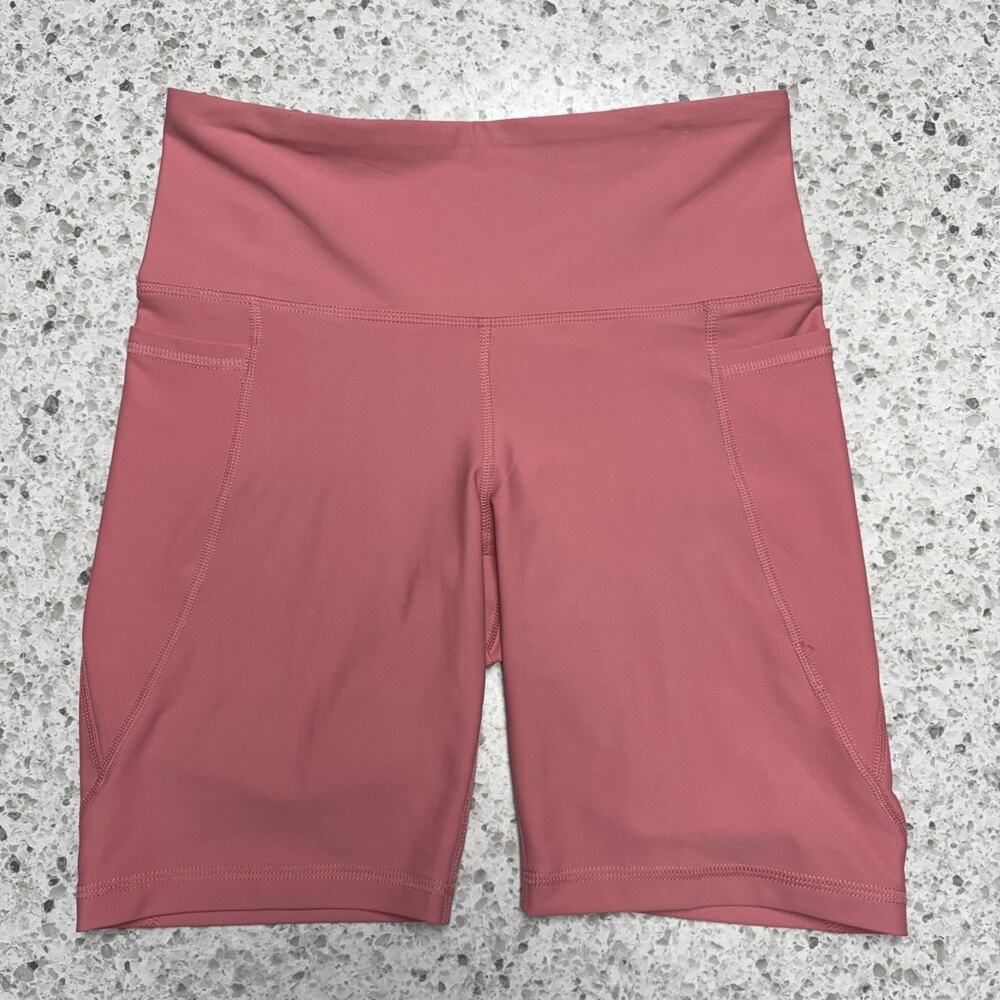 Old Navy Bike Shorts Women’s Medium High-Waisted Powersoft Pink Flamingo NWT